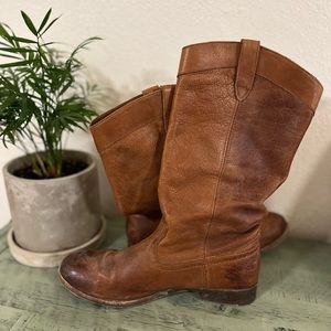 Frye brown leather tall boots size 8.5